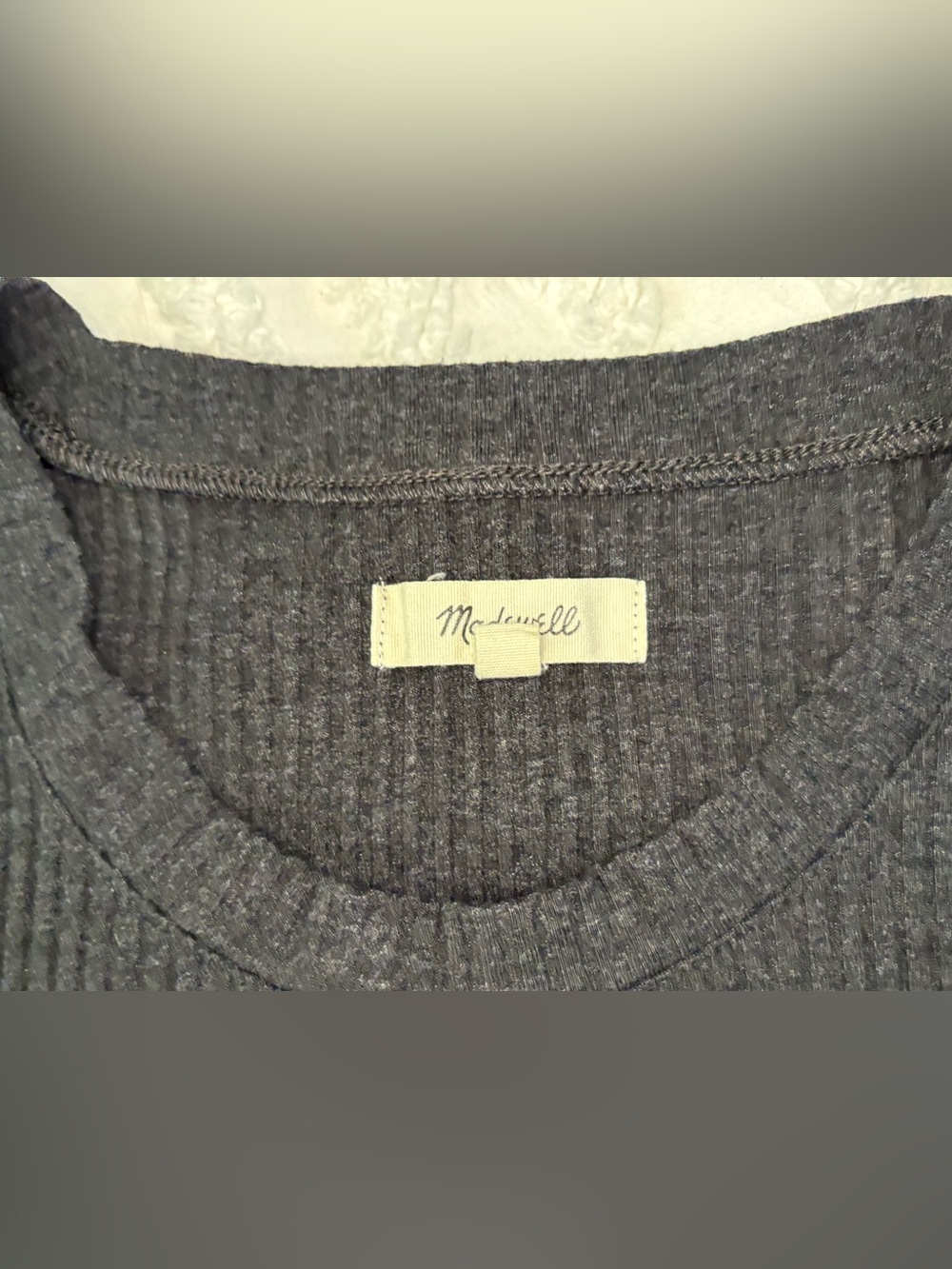 Madewell Charcoal Ribbed Knit Dress - Picture 8 of 11